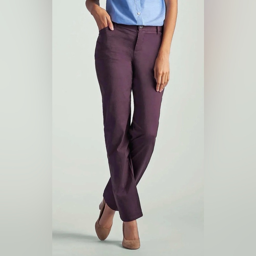 NYDJ Women's Straight Leg Pants in Deep Purple